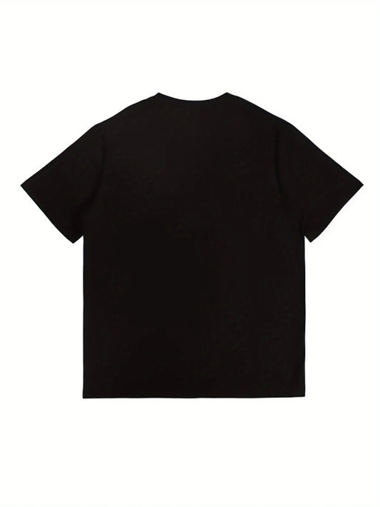 Large Huk Performance Fishing Graphic T-Shirt - Black Casual Crew Neck, Breathable Cotton Tee with Angry Fish Design for Outdoor