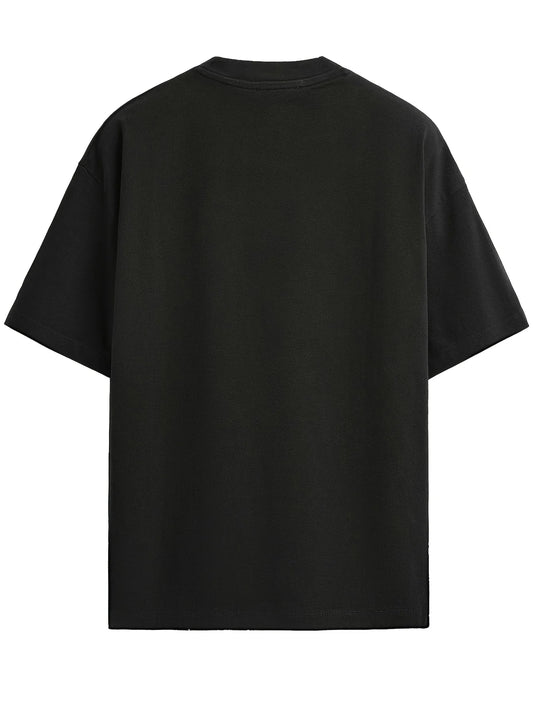 Jesus to the Streets Men's 100% Cotton 180gsm Graphic Print T-Shirt - Black Streetwear Casual Tee with Round Neck