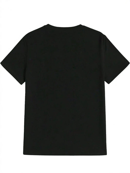 Men'S Casual Crew Neck T-Shirt with "THE VELVET UNDERGROUND" Print - Black, Soft Polyester Fabric,
