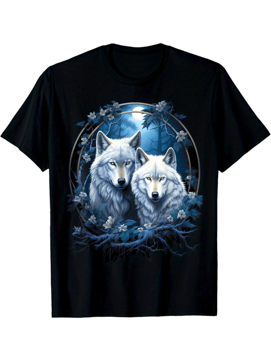 Men'S Cotton Printed T-Shirt 180g Cotton Round Neck Soft Very Versatile Essential for Travel