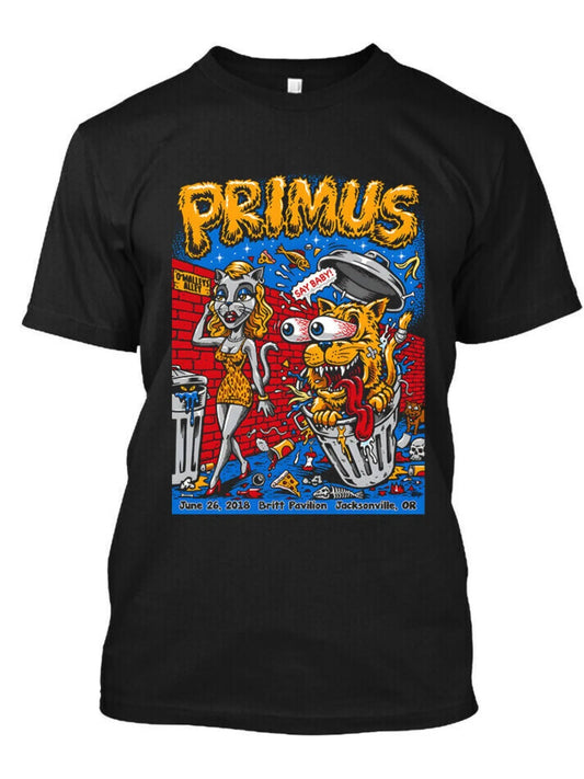 Men's Primus Graphic Cotton T-Shirt - Black, Short Sleeve, Urban Style, Casual Fit, Machine Washable