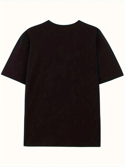 Men's Funny & Sunflower Graphic Cotton T-Shirt - Bold LOVE Design with Leaf & Flower Motifs, Premium Soft Short Sleeve Tee