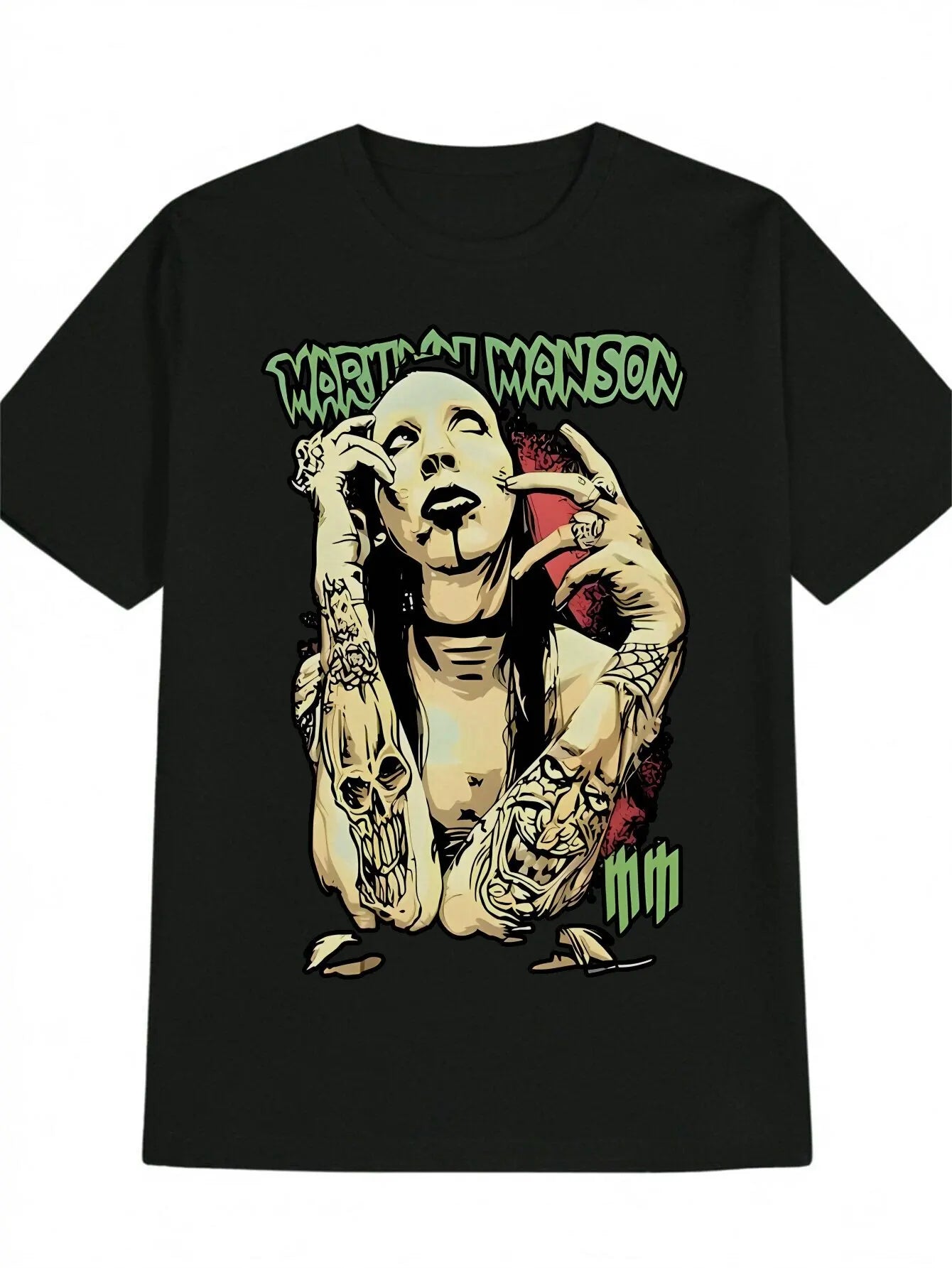 [Summer T-Shirt] Polyester Men's Casual Crew Neck T-Shirt | Print Pattern, Slight Stretch