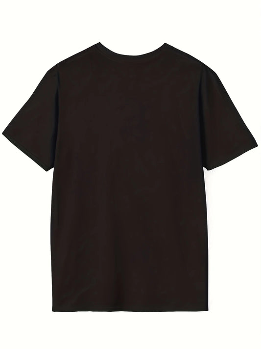 Men'S Cotton Printed T-Shirt 180g Cotton Round Neck Soft Very Versatile Essential for Travel