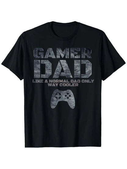 [Funny Dad T-Shirt] 100% Cotton Funny Father Dad Daddy Husband Gamer T-Shirt | Round Neck Street Casual Short Sleeve | S-XXXL