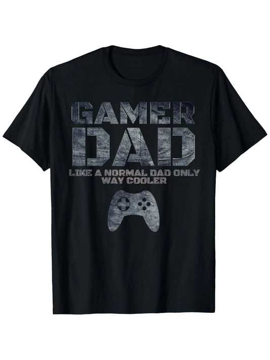 [Funny Dad T-Shirt] 100% Cotton Funny Father Dad Daddy Husband Gamer T-Shirt | Round Neck Street Casual Short Sleeve | S-XXXL