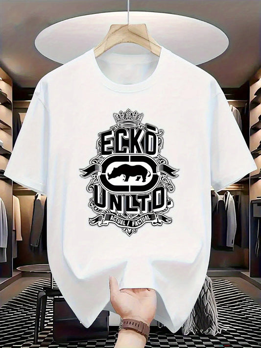 180G Pure Cotton Single-Sided Printed Round Neck Short Sleeve T-Shirt, Men'S Fashion Short Sleeve T-Shirt