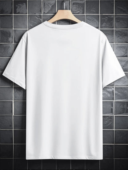 [Merry Fishmas Casual Crew Tee] Men'S Christmas Merry Fishmas Graphic T-Shirt, Casual Crew Neck Polyester Tee