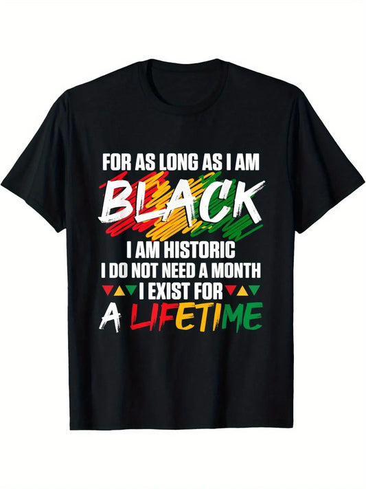 [Historic Cotton T-Shirt] 100% Cotton, Black History Month Men's T-Shirt - Bold Statement, Casual Fit
