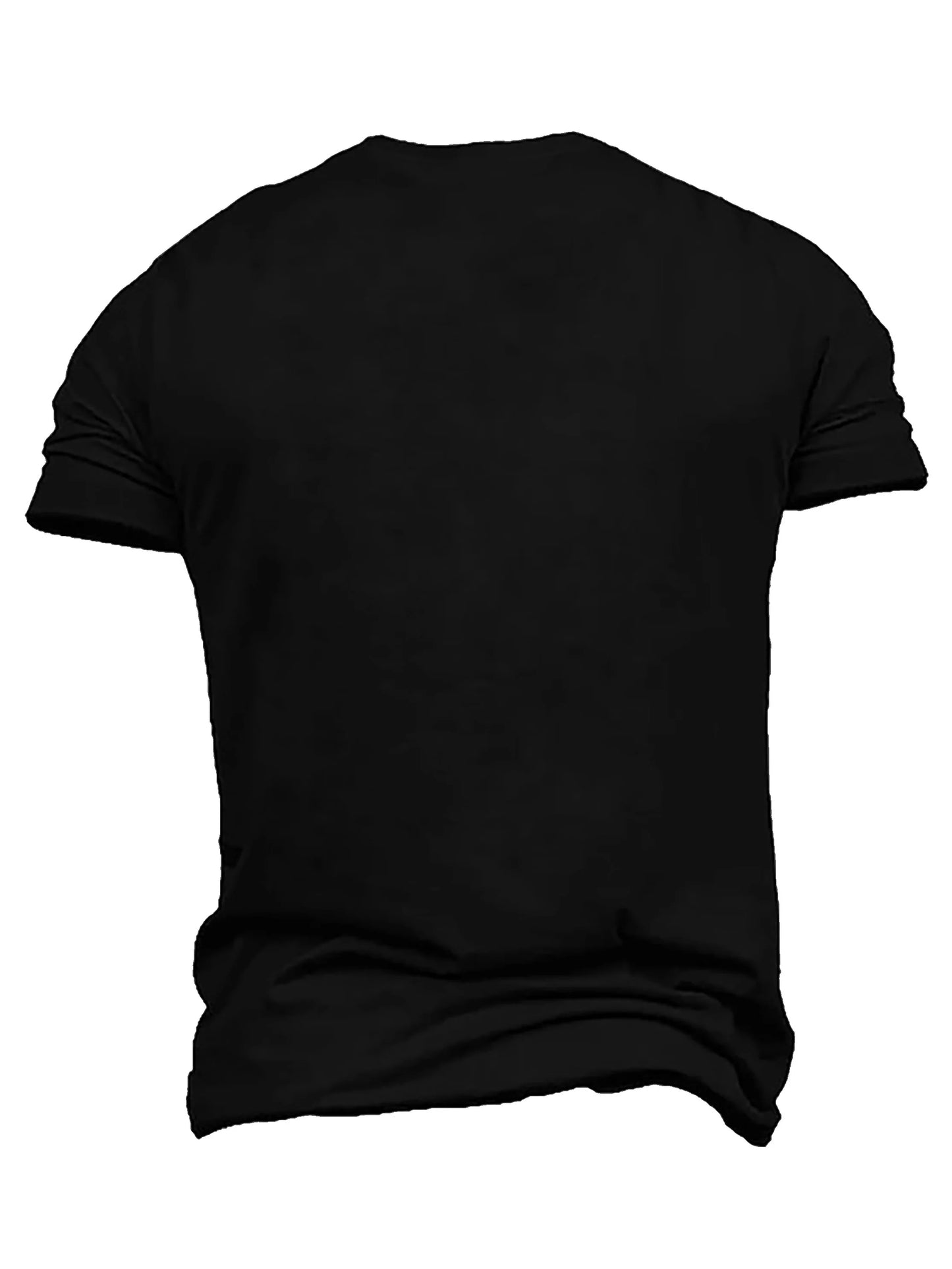 Plus Size Men's Casual T-Shirt with Trendy Letter Print - Crew Neck, Short Sleeve, Stretch Fabric for Spring/Summer/Fall