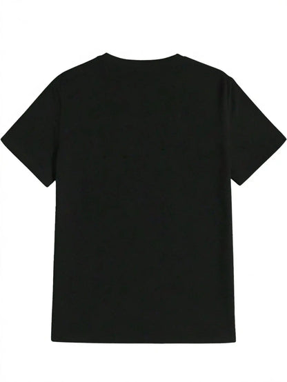 Men'S Casual Crew Neck T-Shirt with "Where and Where They Get Best Barber" Print - Lightweight Polyester