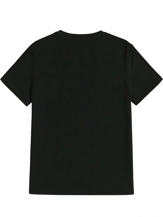 Men'S Casual Crew Neck T-Shirt with "Where and Where They Get Best Barber" Print - Lightweight Polyester