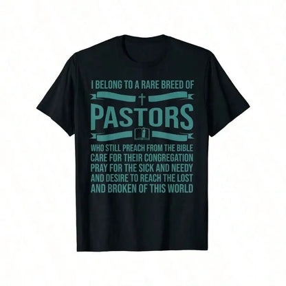 Funny Pastor Appreciation Gift Christian Men Letter Style 100% Men's T-Shirt Sports Casual Wear